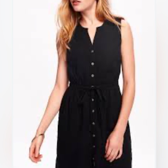 Old navy black button down shirt dress women’s size XXL - Picture 7 of 7